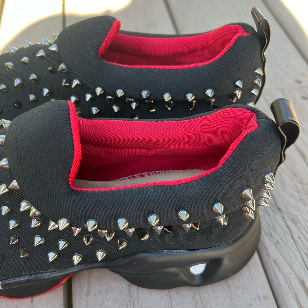 Christian L Spike Sock 'Black' red bottom new unisex - Picture 7 of 9